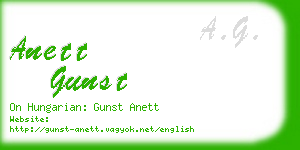 anett gunst business card